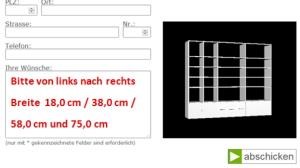 Regalbreite planen
