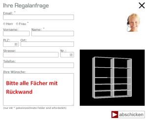 Rückwände angeben